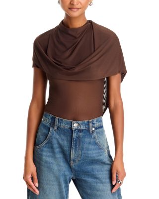 Fiona Drape Overlay Mesh Top