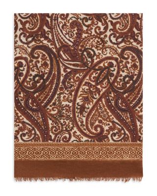 Sheila Wool & Silk Paisley Scarf