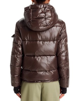 Ella Glossy Hooded Puffer Coat - Exclusive - thumbnail 10