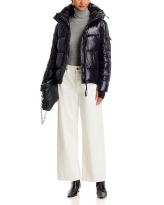 Ella Glossy Hooded Puffer Coat - Exclusive - thumbnail 2