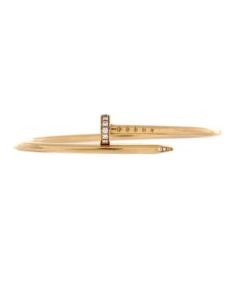  Small Juste un Clou Bracelet 18K Gold with Diamonds