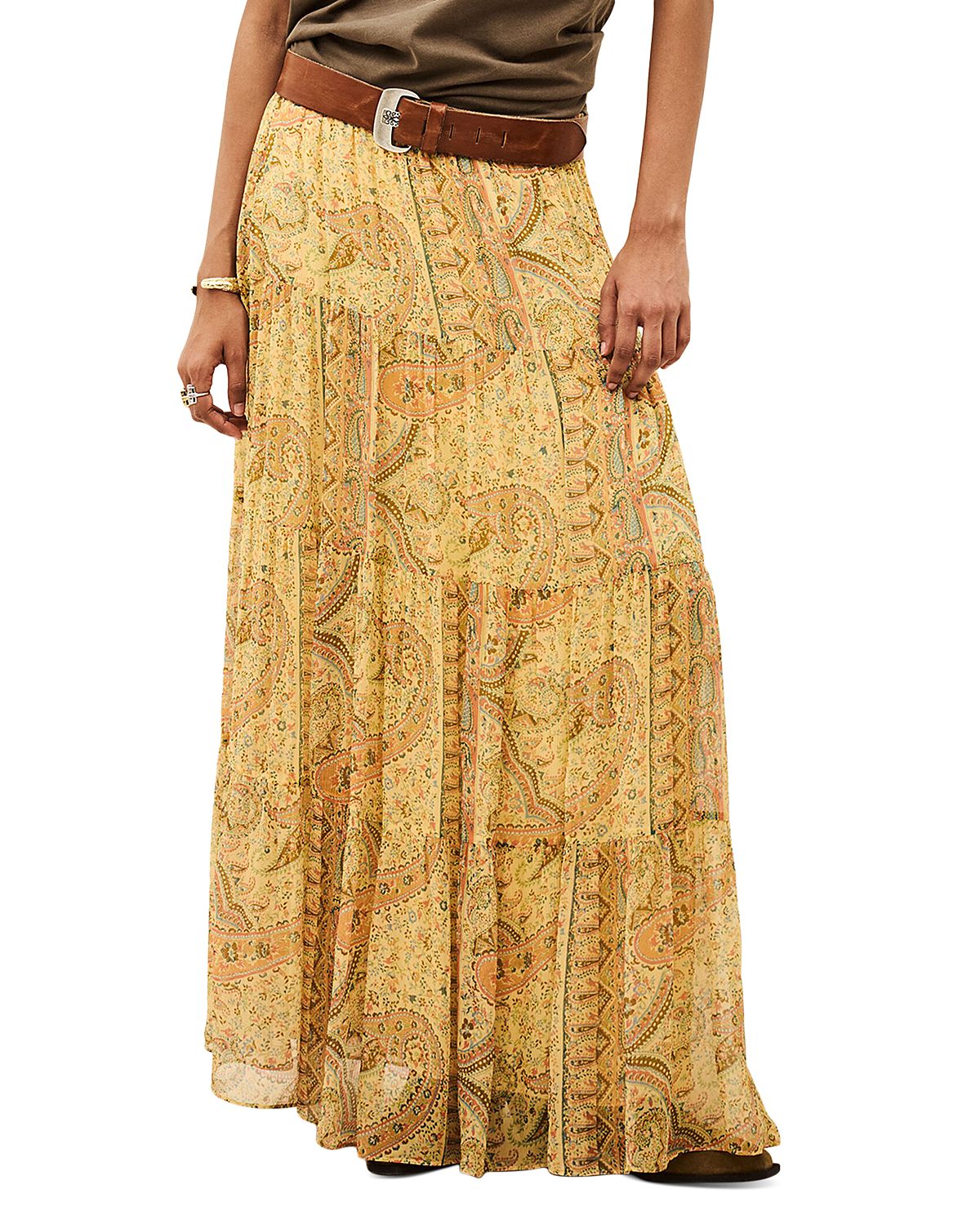ba & sh Cali Printed Maxi Skirt