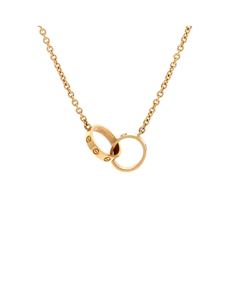 Pre-owned Pre-owned Cartier Cartier Love Interlocking Necklace 18k Gold, 17