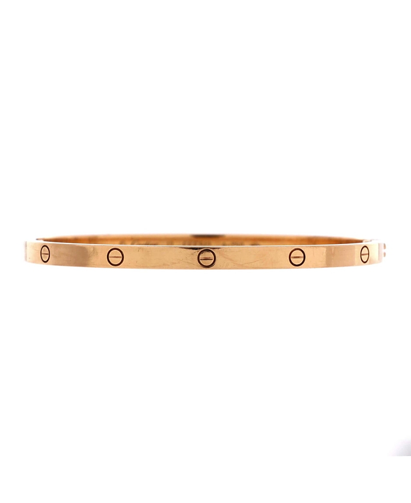 Pre-owned Pre-owned Cartier Cartier Small Love Bracelet 18k Rose Gold In Pink