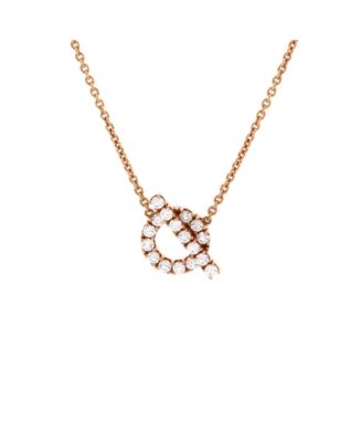 Finesse Pendant Necklace 18K Rose Gold and Diamonds, 16"