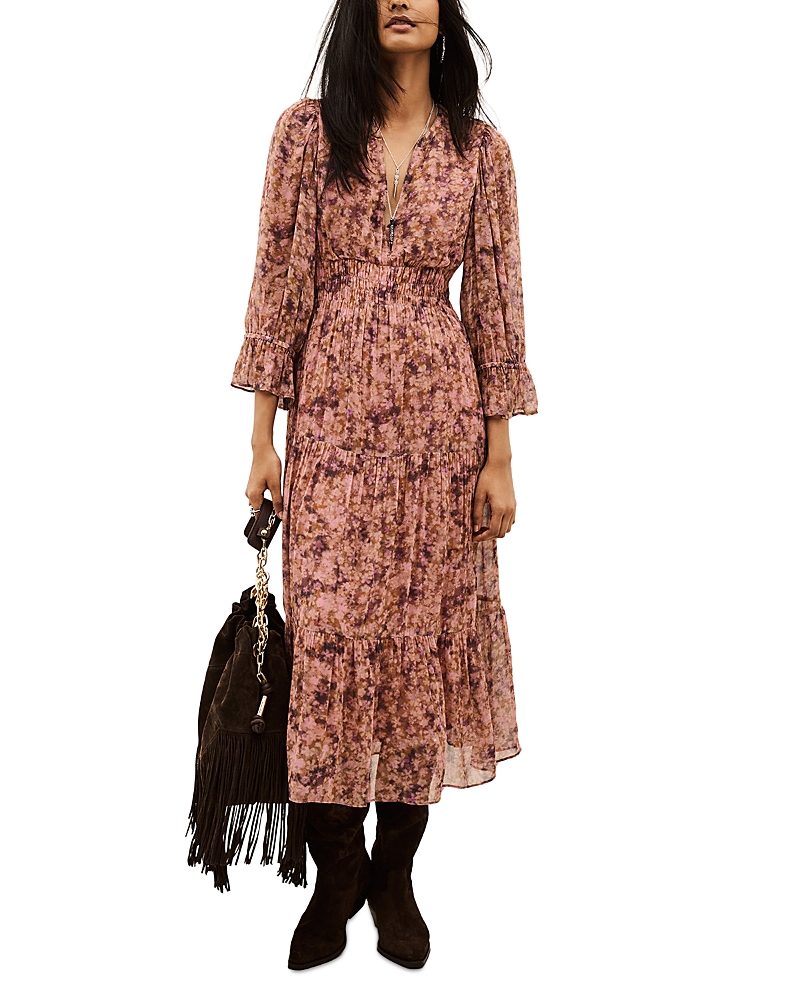 ba & sh Aema Printed Midi Dress