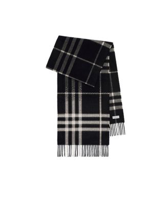  Embellished Check Cashmere Scarf