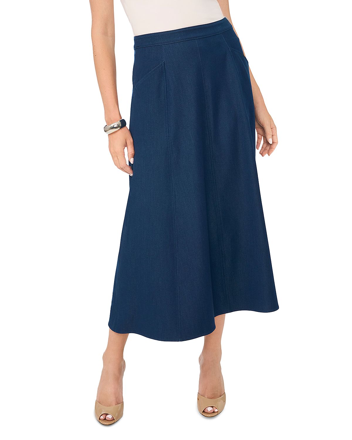 Vince Camuto Seamed Denim Skirt