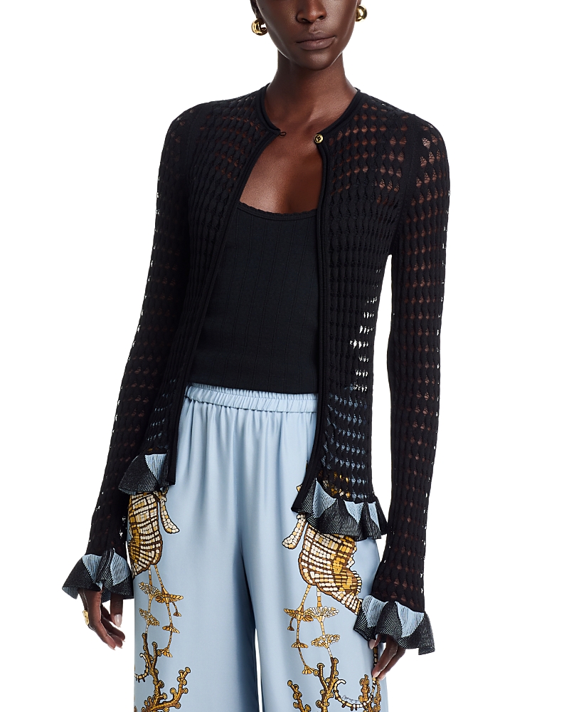 La Doublej Fiocchetto Cardigan Sweater In Black