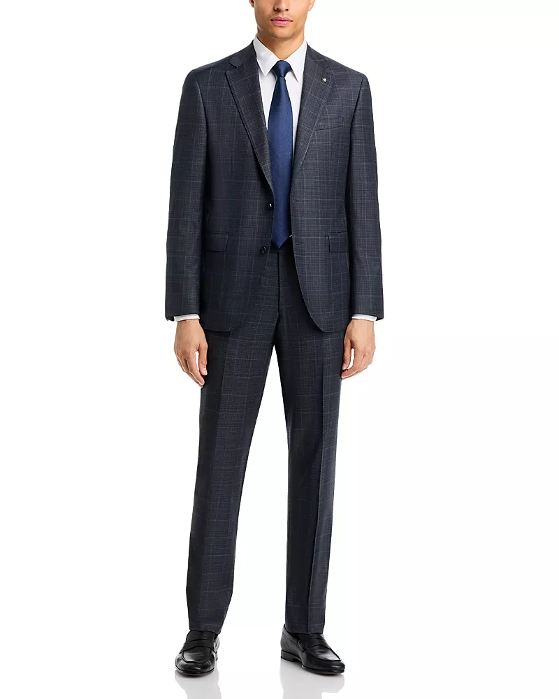 Jack Victor Esprit Regular Fit Melange Tonal Windowpane Suit