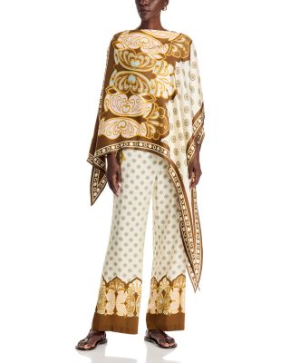 Silk Printed Scarf Top