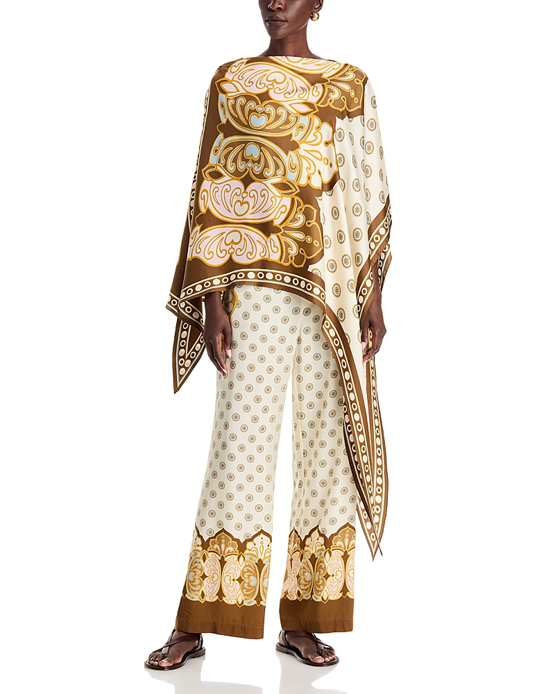 La DoubleJ Silk Printed Scarf Top