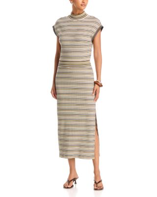 Natalia Striped Midi Dress