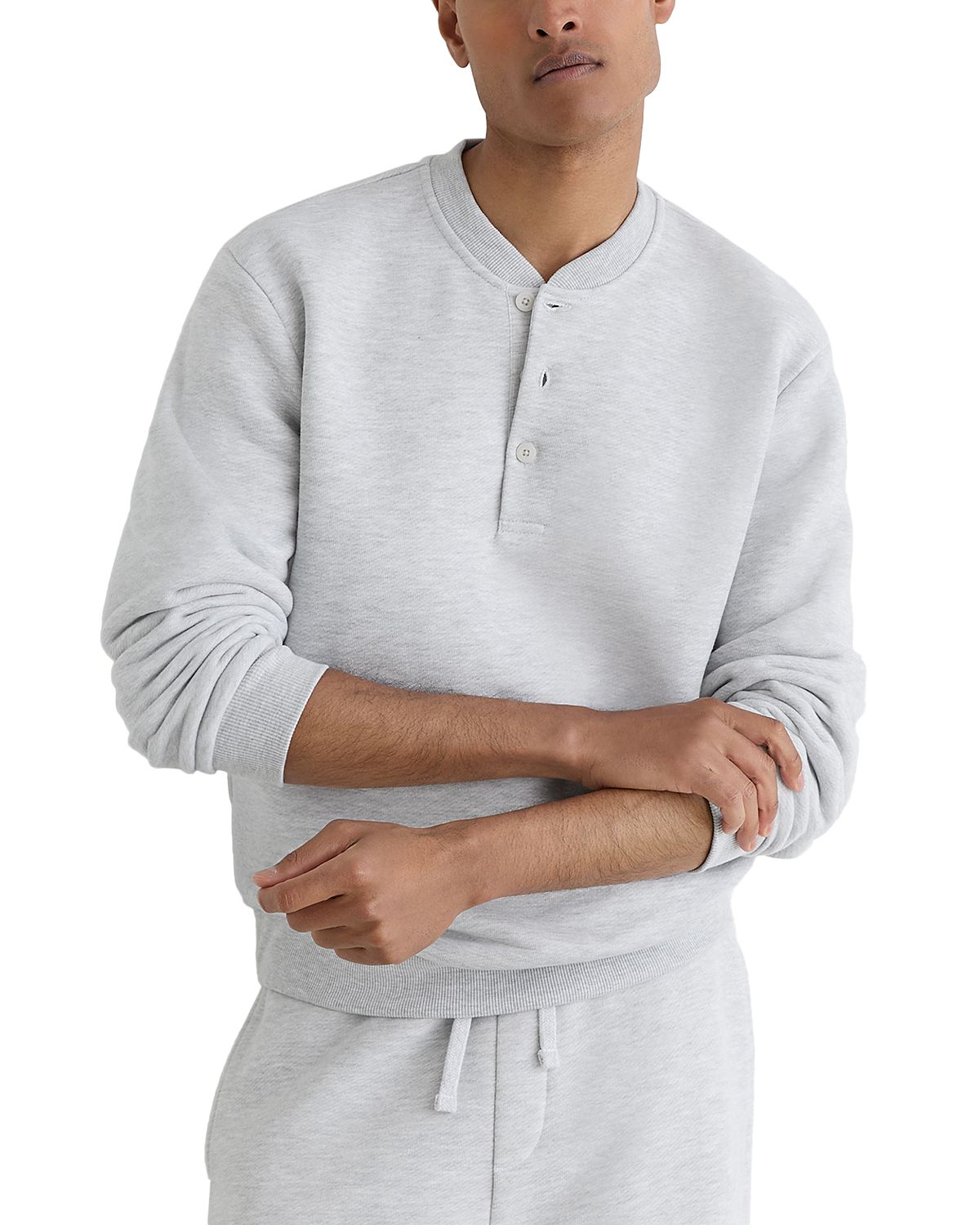 Reiss Harrison Long Sleeve Henley Sweatshirt
