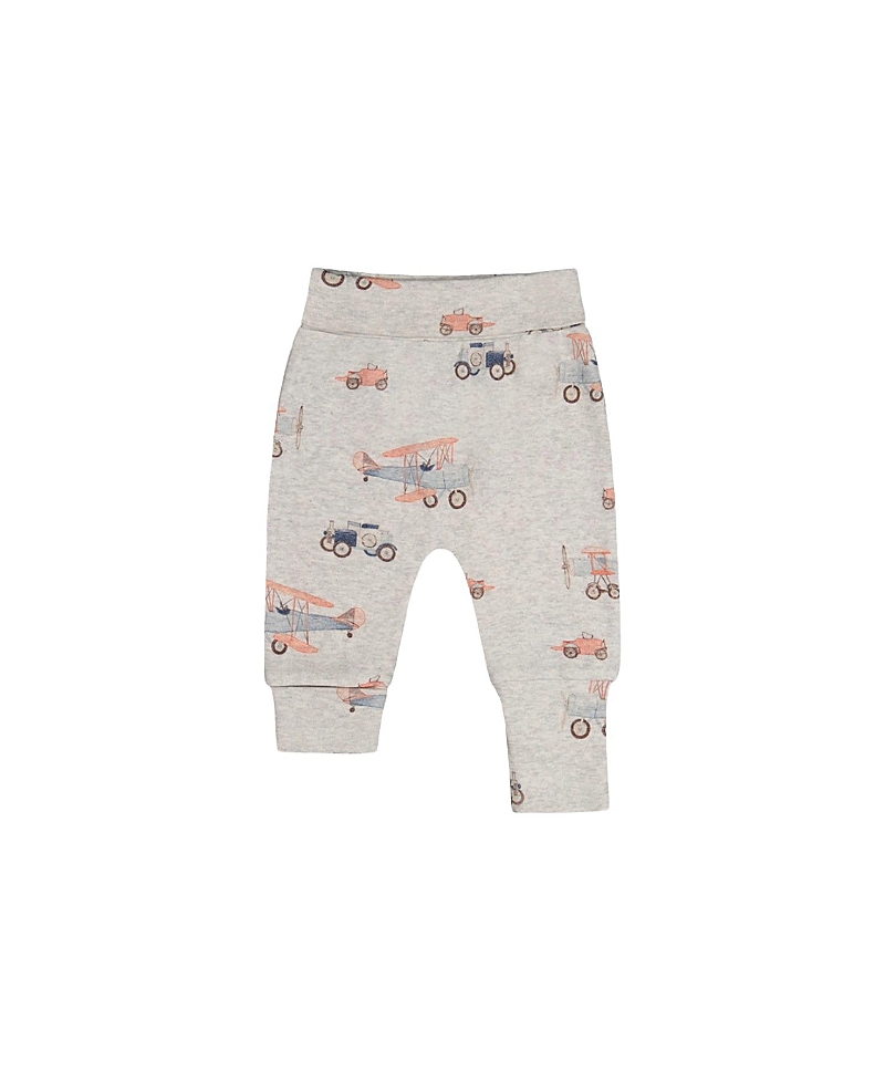 Deux par Deux Boys' Organic Cotton Airplane Foldover Waist Evolutive Pants - Baby