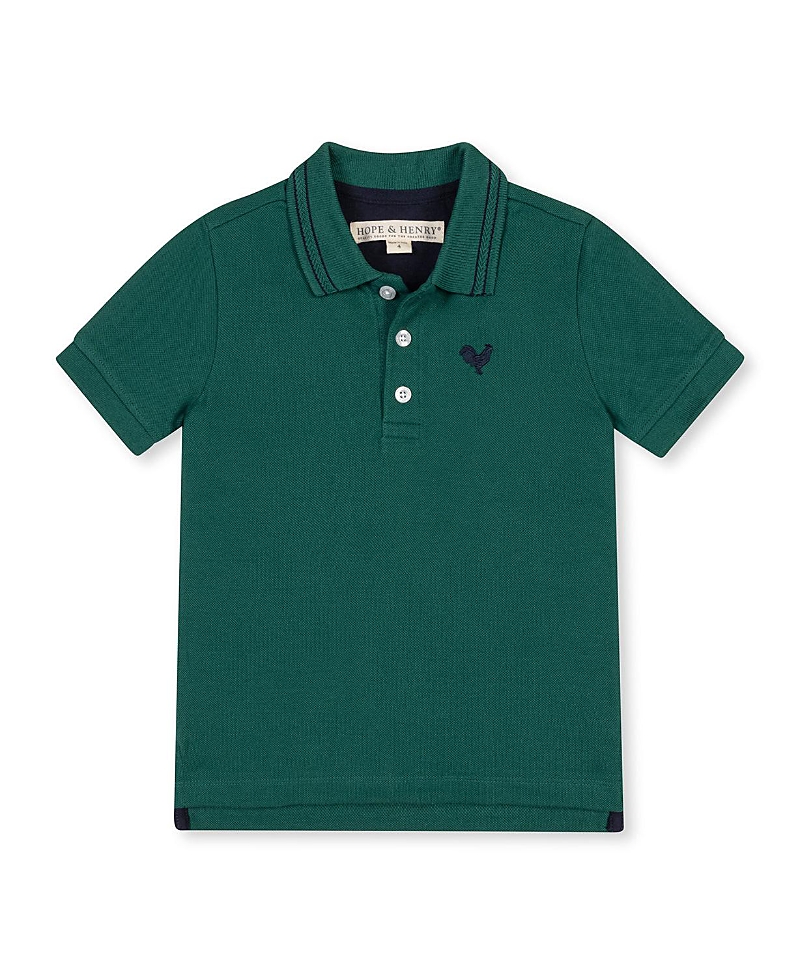 Hope & Henry Boys' Organic Short Sleeve Knit Pique Polo Shirt - Big Kid