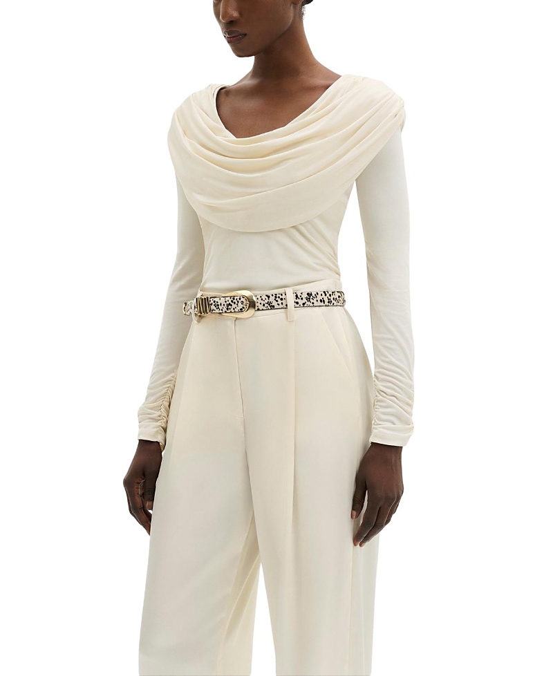 Malina Signe Cowl Neck Jersey Top