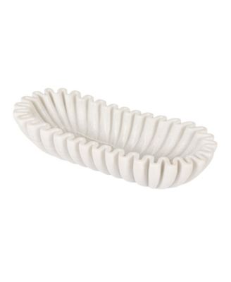  Marble Oval Ruffle Bowl