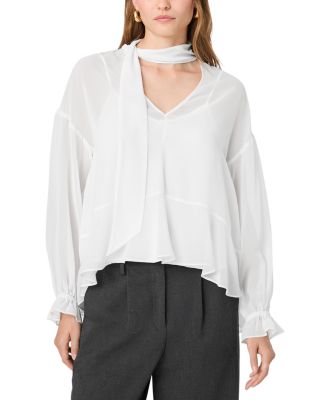 Marina Scarf Neck Long Sleeve Blouse 