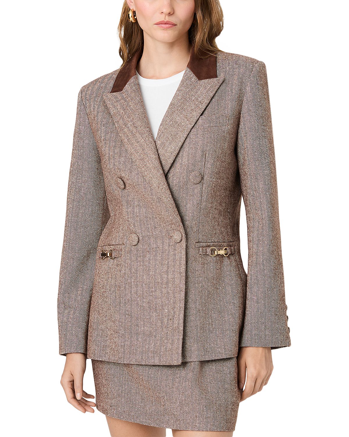 French Connection Naya Herringbone Blazer