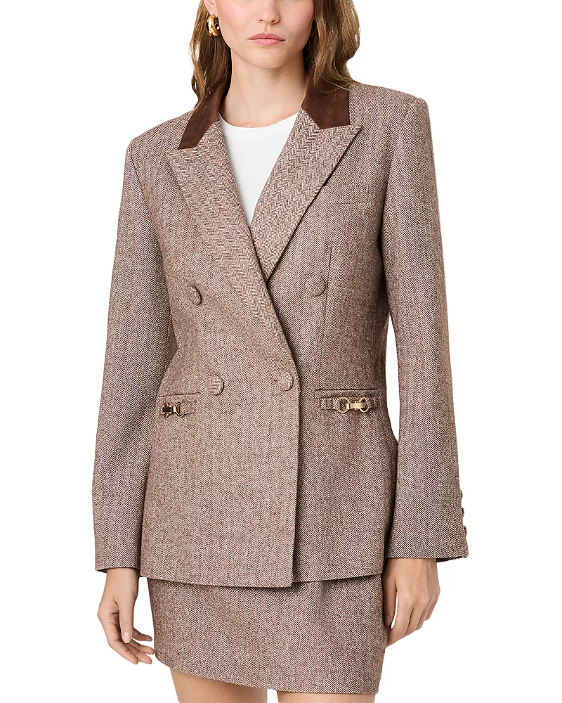 French Connection Naya Herringbone Blazer