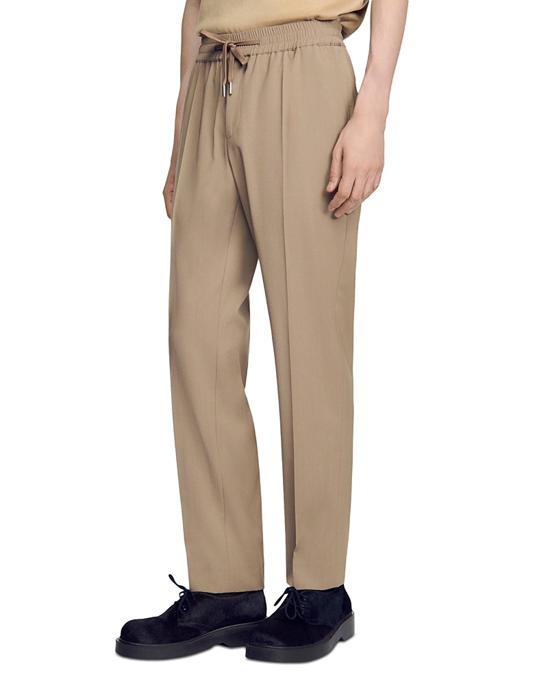 Sandro New Alpha Classic Fit Wool Blend Drawstring Pants
