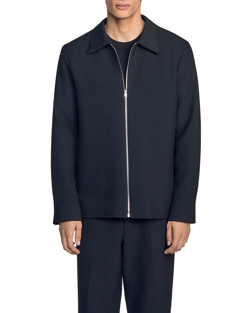 Sandro Joker Zip Front Solid Shirt