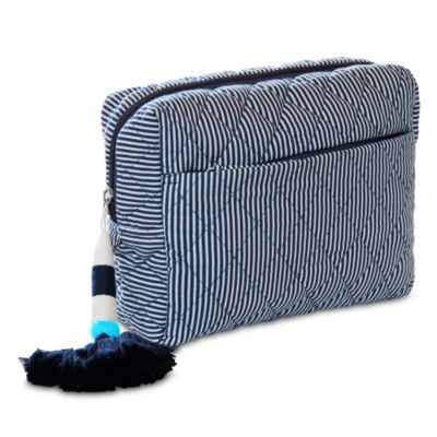 Nandi Striped Quilted Cosmetic Bag