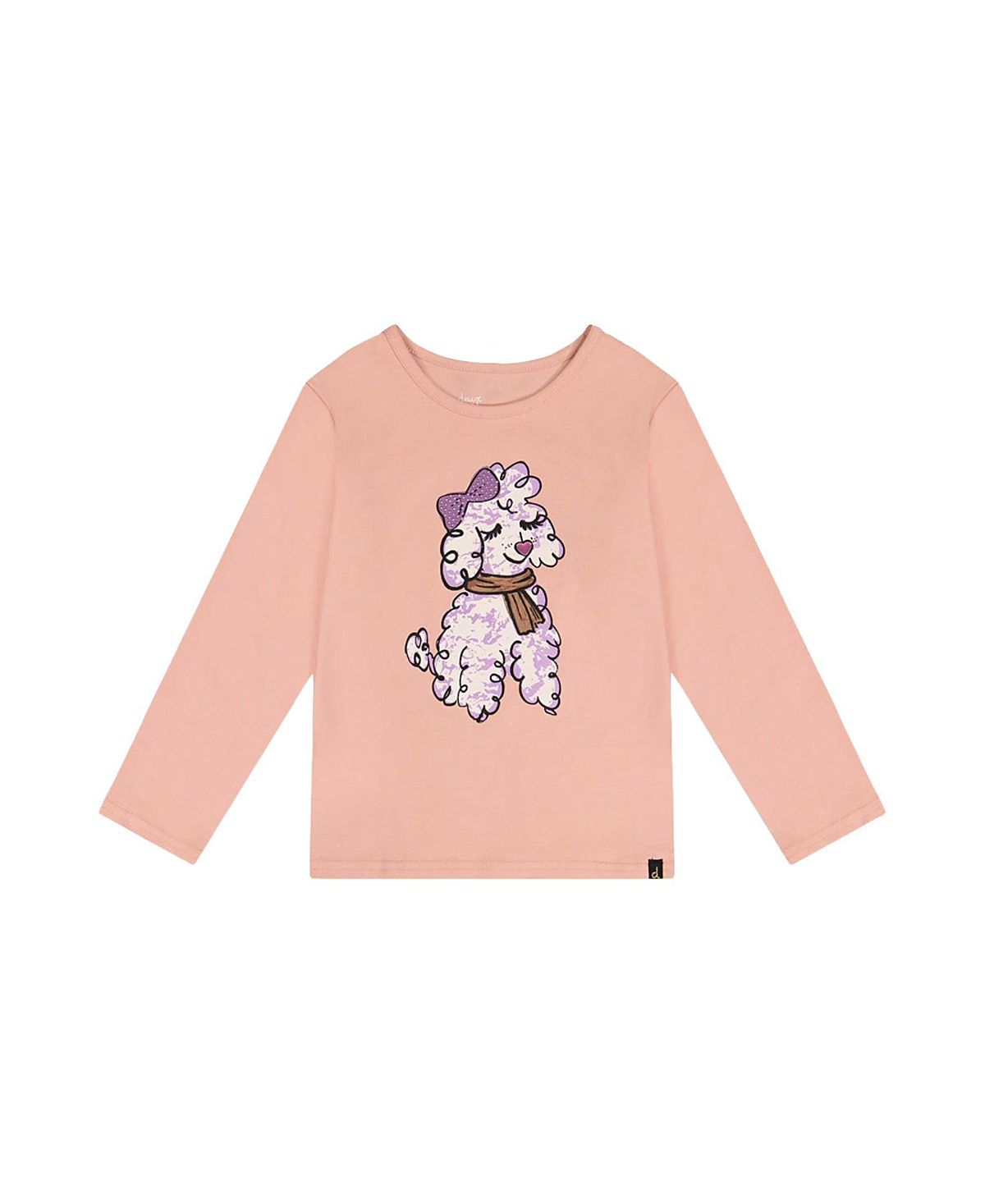 Deux par Deux Girls' Organic Cotton Shiny Nose Long Sleeve T-Shirt - Big Kid