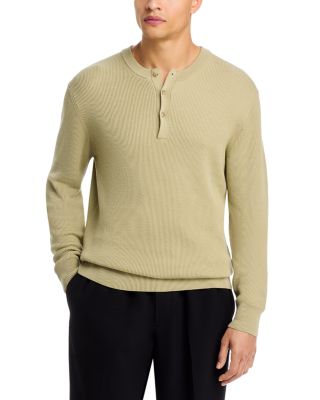 Lenley Wool & Cotton Henley Sweater 