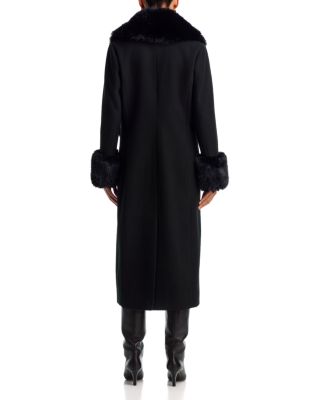 Long Coat with Faux Fur Trim - Exclusive - thumbnail 5