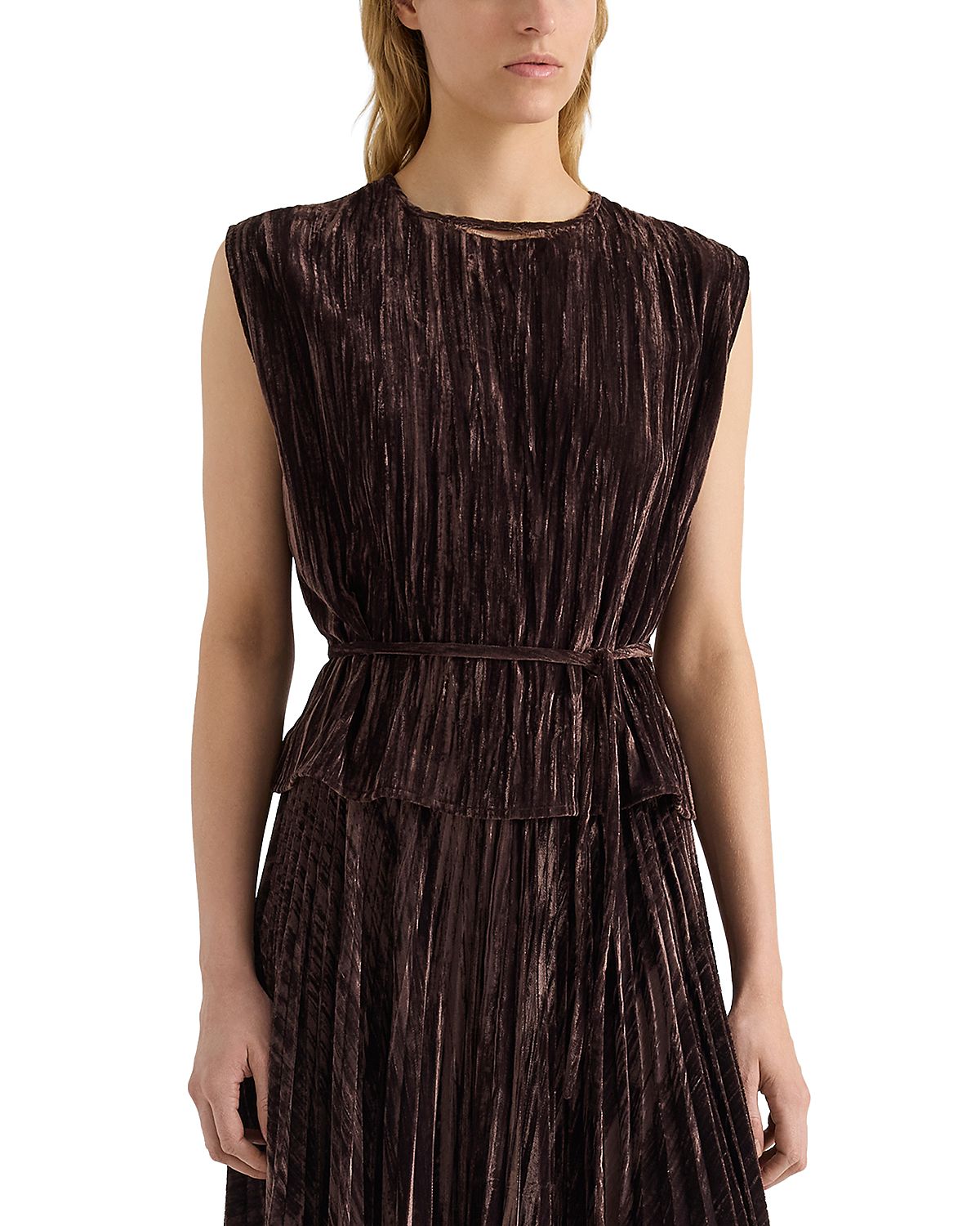 Proenza Schouler White Label Lyra Crushed Velvet Top