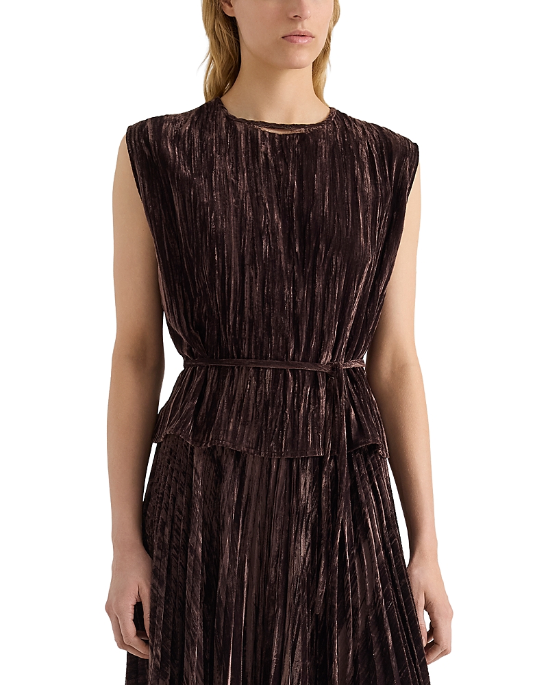 Proenza Schouler White Label Lyra Crushed Velvet Top