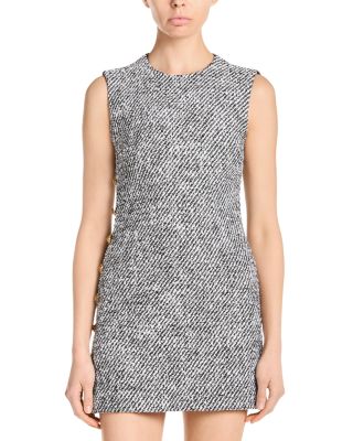Wool & Silk Button Trim Dress