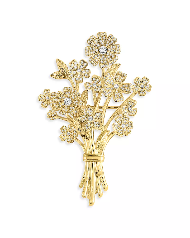 Anabel Aram Crystal Wildflower Brooch