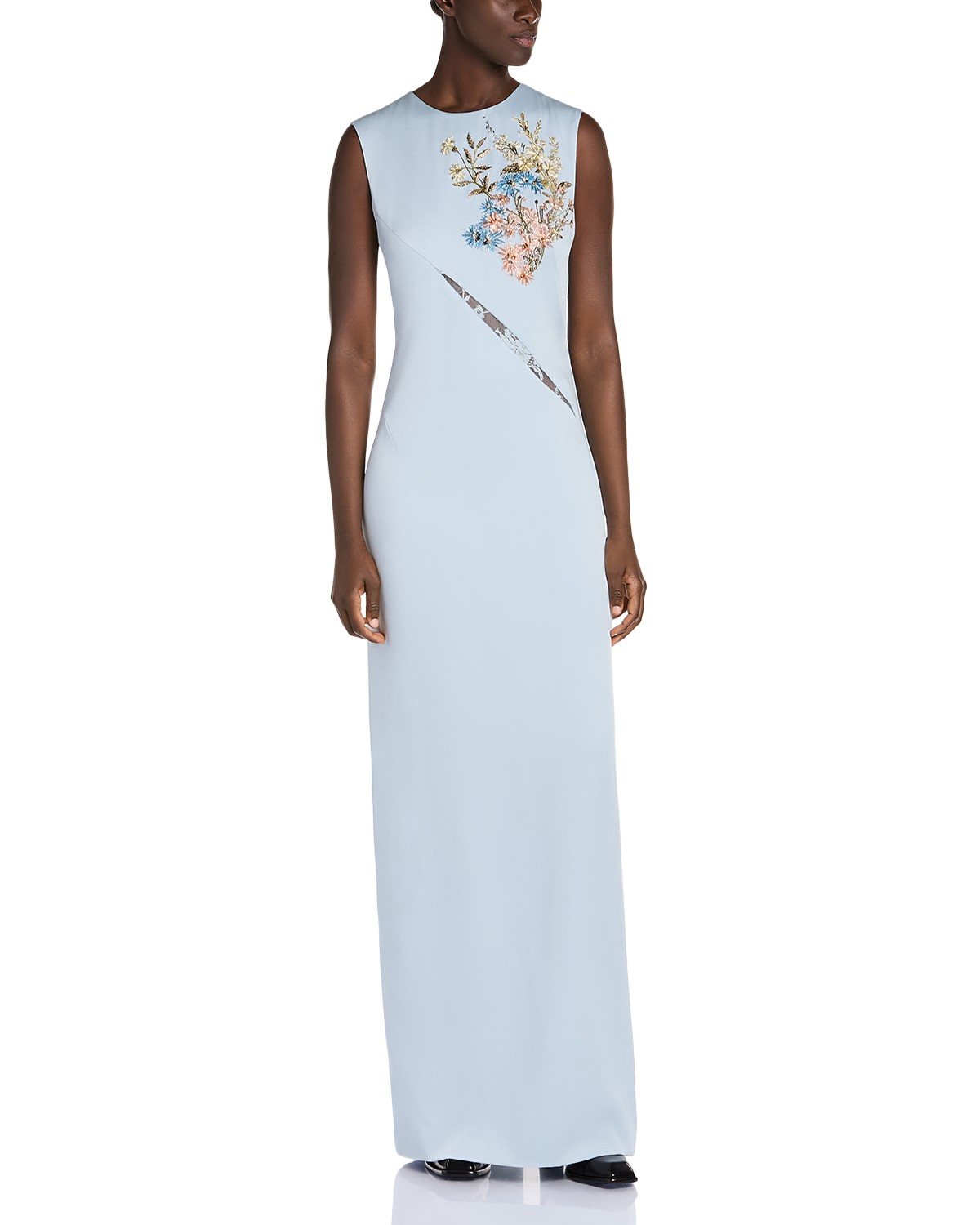 Pistachio Floral Embellished Dress