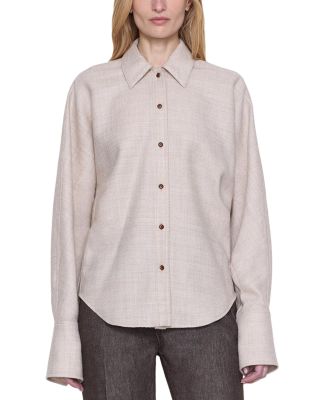 Ridge Button Front Wool Shirt