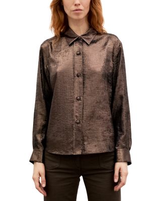 Loyce Metallic Textured Blouse