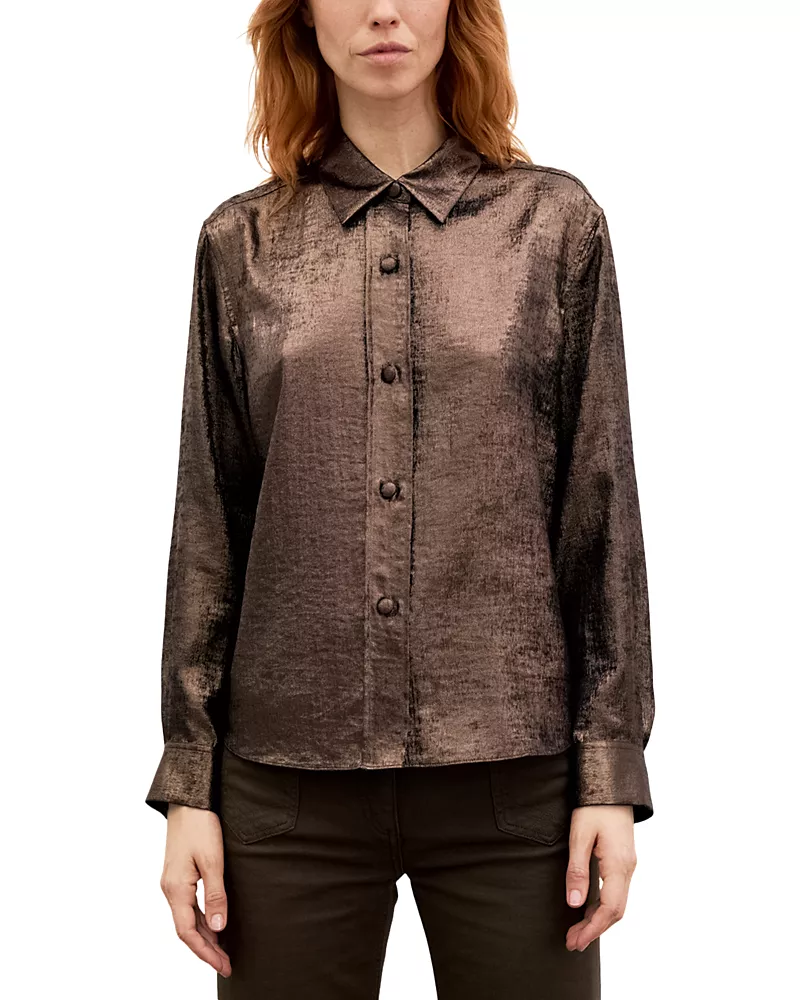 Gerard Darel Loyce Metallic Textured Blouse