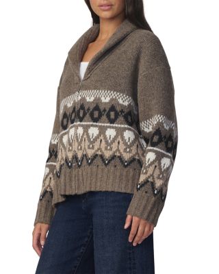 The Inga Fair Isle Zip Front Cardigan