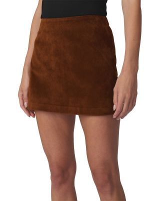 The Faux Suede Mini Skirt