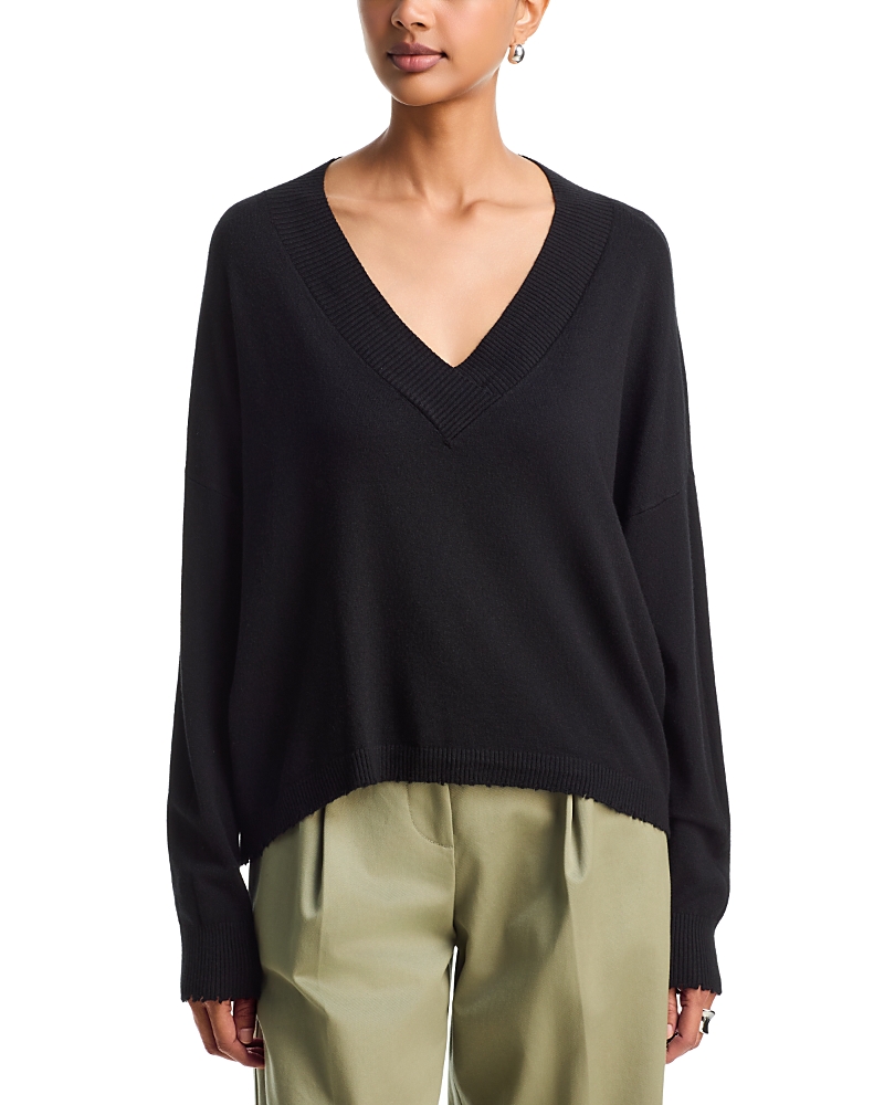 Six Fifty Geneva V Neck Dropped Shoulder Sweater