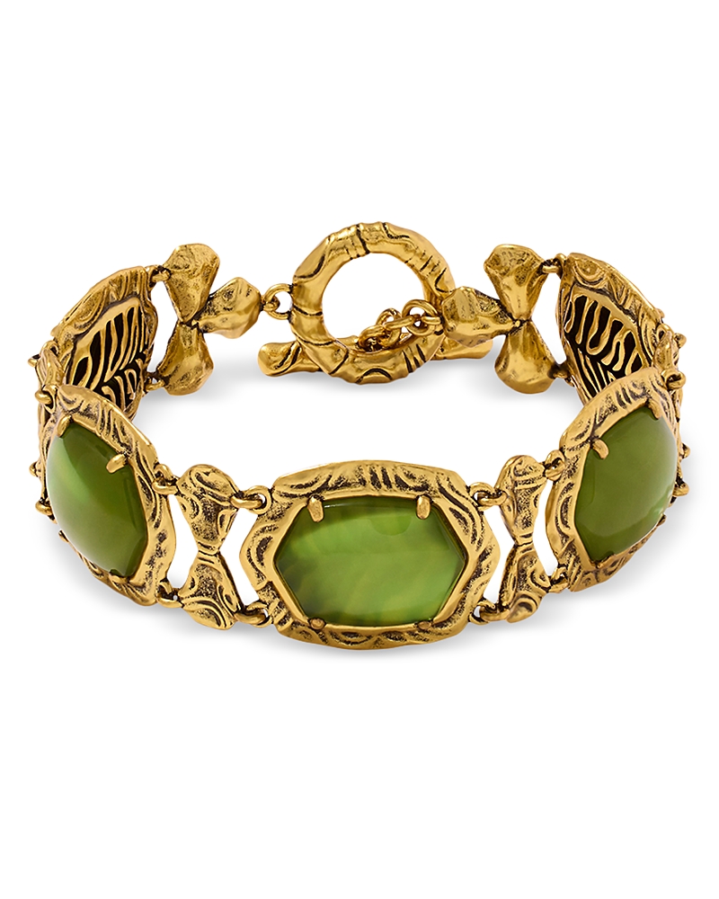 Kendra Scott Daphne Tiger Stripe Openwork Stone Statement Bracelet · L