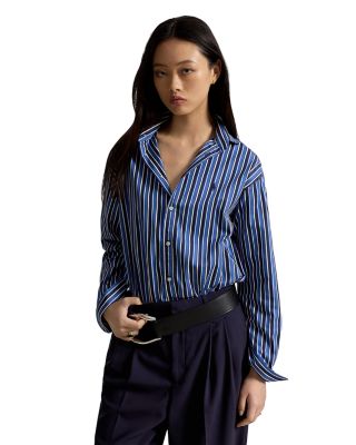 Relaxed Fit Striped Cotton Shirt