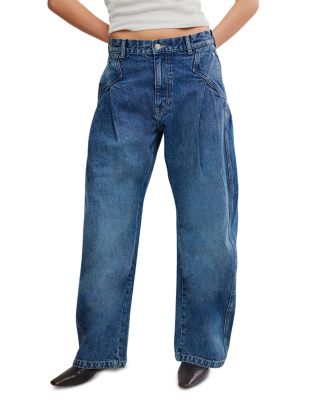 Golden Hour Low Rise Bowed Jeans in Deacon Blue