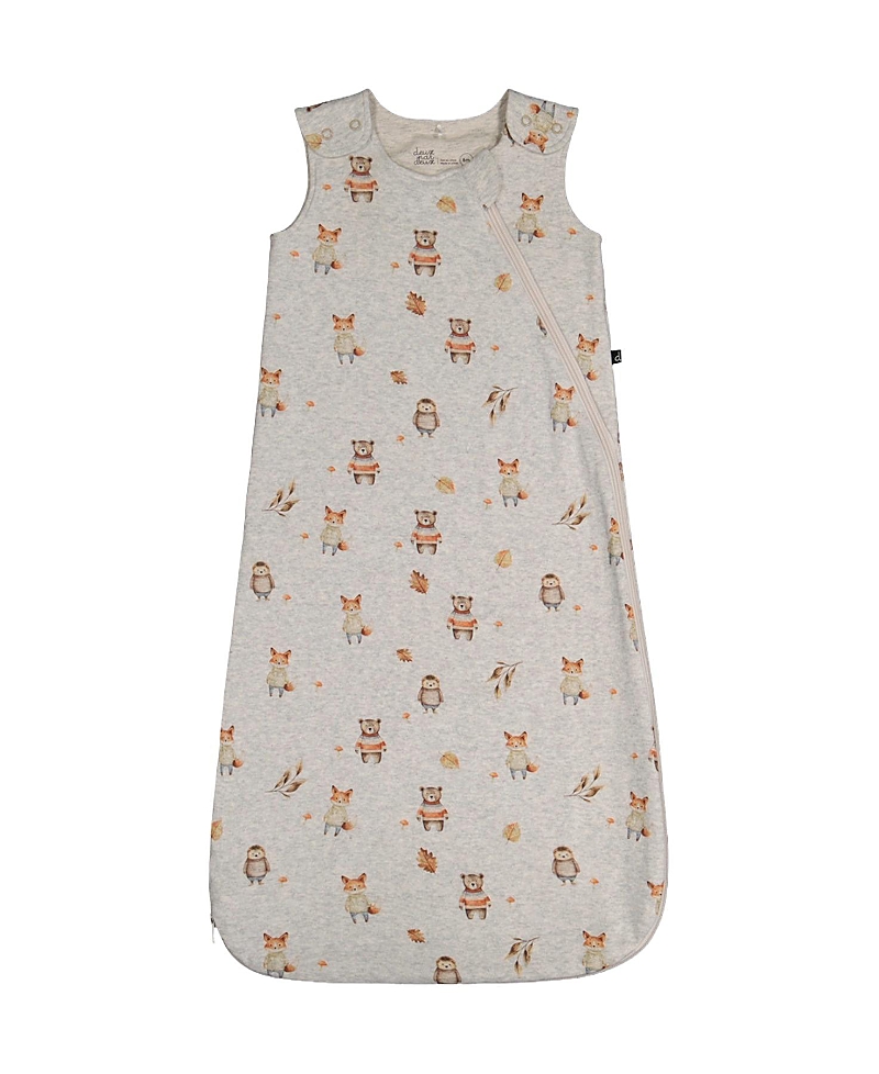 Deux Par Deux Boys' Organic Cotton Animal Shoulder Snap Sleep Sack - Baby In Gray