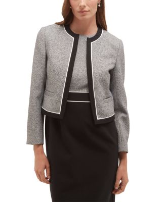 Edie Cropped Open Front Jacket