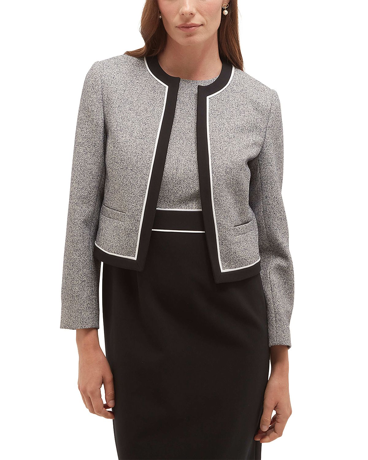 Hobbs London Edie Cropped Open Front Jacket