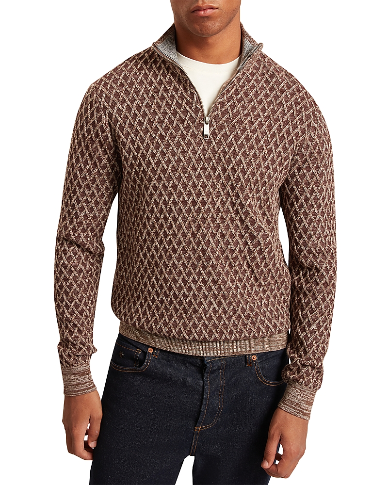 Ted Baker Dammon T Stitch Funnel Neck Zip Pullover