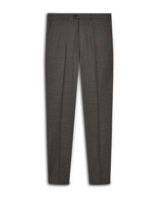 Regular Fit Brown Melange Wool Trousers